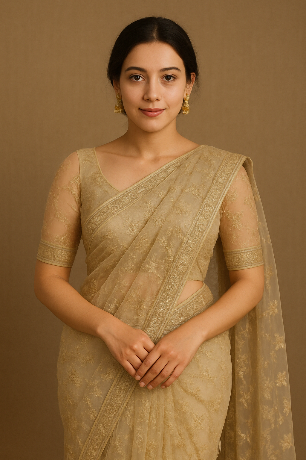 Net Embroidered Sarees